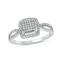 1/4 ct. t.w. Diamond Promise Ring Sterling Silver