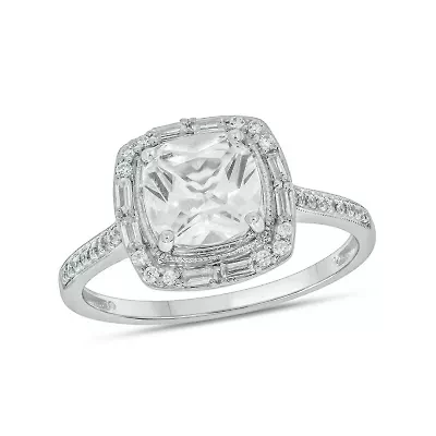 1/5 ct. t.w. Diamond and 1.80 Created White Sapphire Ring Streling Silver