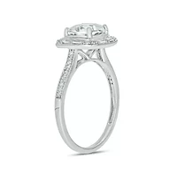 1/5 ct. t.w. Diamond and 1.80 Created White Sapphire Ring Streling Silver