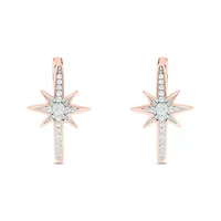 1/5 ct. t.w. Diamond Hoop Earring 10K Gold
