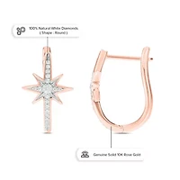 1/5 ct. t.w. Diamond Hoop Earring 10K Gold