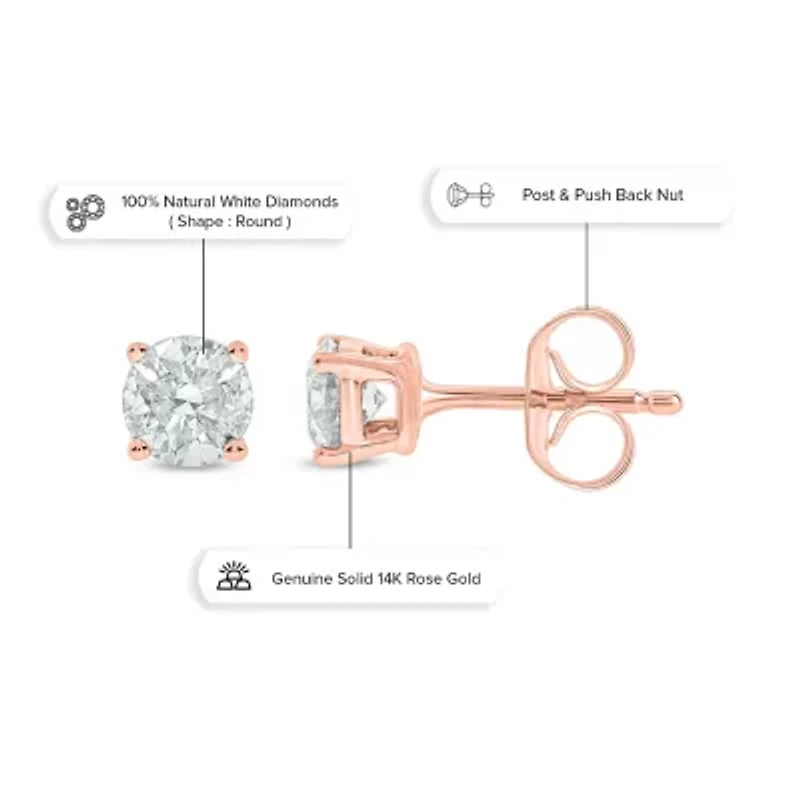 1/2 ct. t.w. Diamond Solitaire Earring 14K Gold