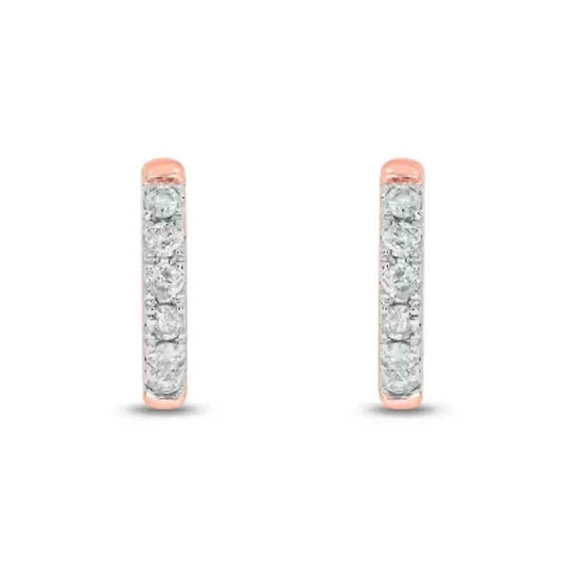1/10 ct. t.w. Diamond Hoop Earring 10K Gold