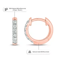 1/10 ct. t.w. Diamond Hoop Earring 10K Gold