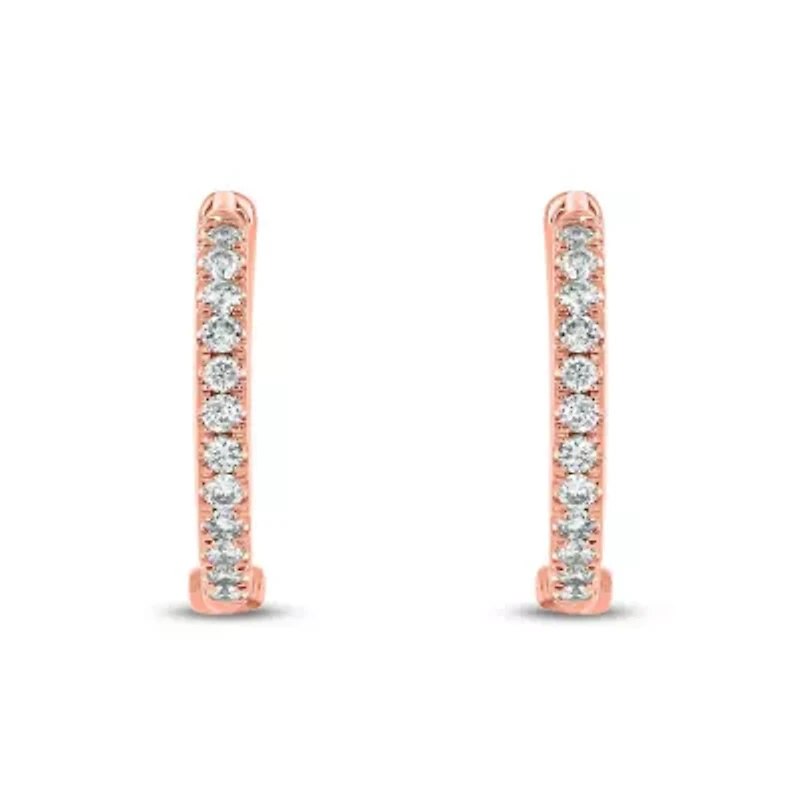 1/5 ct. t.w. Diamond Hoop Earring 10K Gold