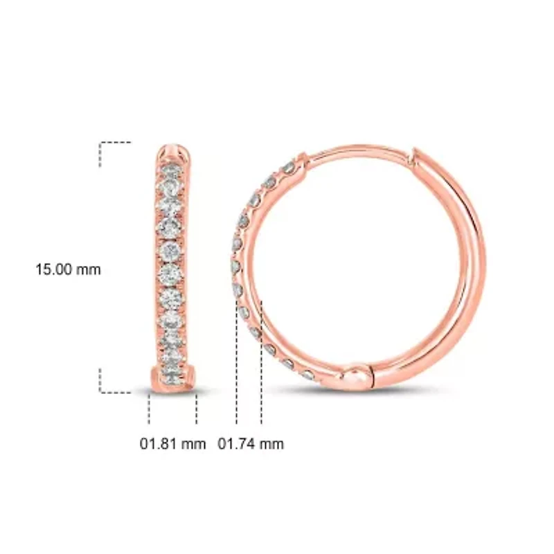 1/5 ct. t.w. Diamond Hoop Earring 10K Gold