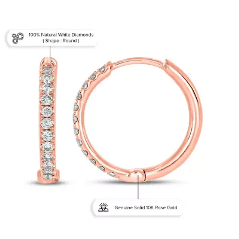 1/5 ct. t.w. Diamond Hoop Earring 10K Gold