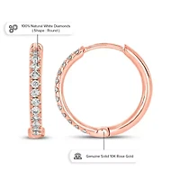 1/5 ct. t.w. Diamond Hoop Earring 10K Gold