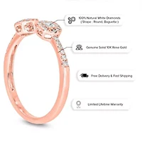 1/4 ct. t.w. Diamond Open Ring 10K Gold