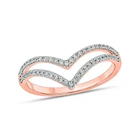 1/4 ct. t.w. Diamond Curve Ring 10K Gold