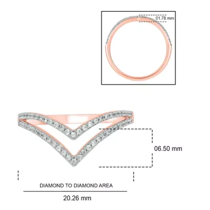 1/4 ct. t.w. Diamond Curve Ring 10K Gold