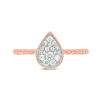 1/5 ct. t.w. Diamond Pear Shape Promise Ring 10K Gold