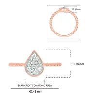 1/5 ct. t.w. Diamond Pear Shape Promise Ring 10K Gold