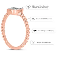 1/5 ct. t.w. Diamond Pear Shape Promise Ring 10K Gold