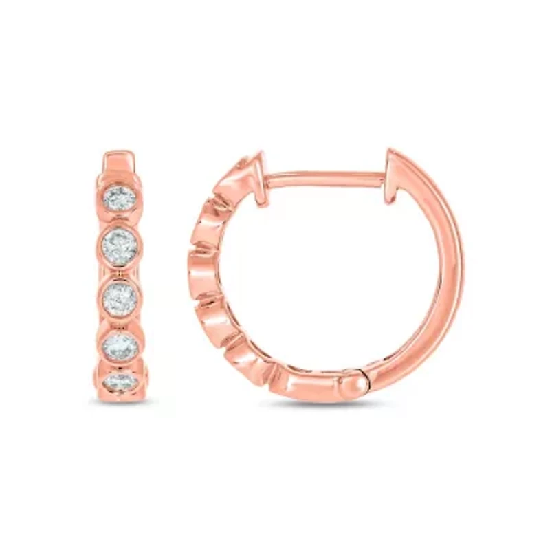 3/8 ct. t.w. Diamond Hoop Earring 10K Gold