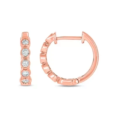 3/8 ct. t.w. Diamond Hoop Earring 10K Gold
