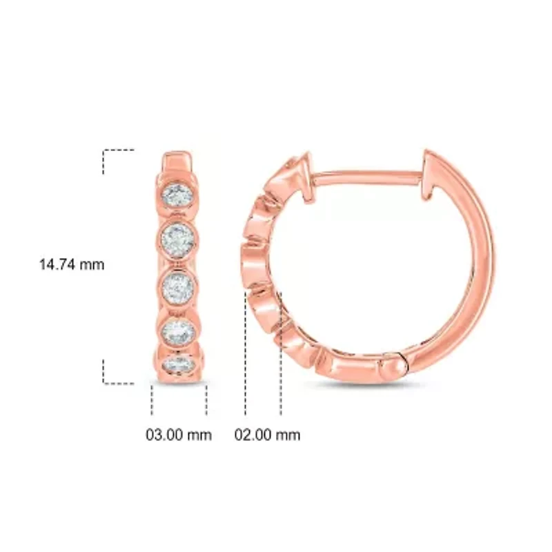 3/8 ct. t.w. Diamond Hoop Earring 10K Gold