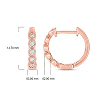 3/8 ct. t.w. Diamond Hoop Earring 10K Gold