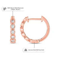 3/8 ct. t.w. Diamond Hoop Earring 10K Gold