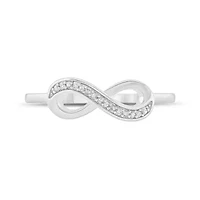 Diamond Accent Infinity Ring 10K White Gold