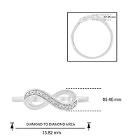 Diamond Accent Infinity Ring 10K White Gold