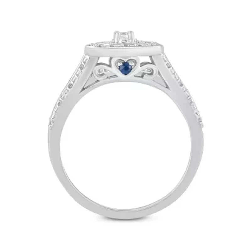 1/4 ct. t.w. Diamond with Miracle Plate Bridal Ring Sterling Silver