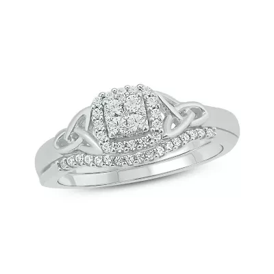 1/4 ct. t.w. Diamond Bridal Ring Sterling Silver