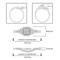 1/4 ct. t.w. Diamond Bridal Ring Sterling Silver