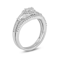 1/3 ct. t.w. Diamond Claddagh Bridal Ring 10K Gold