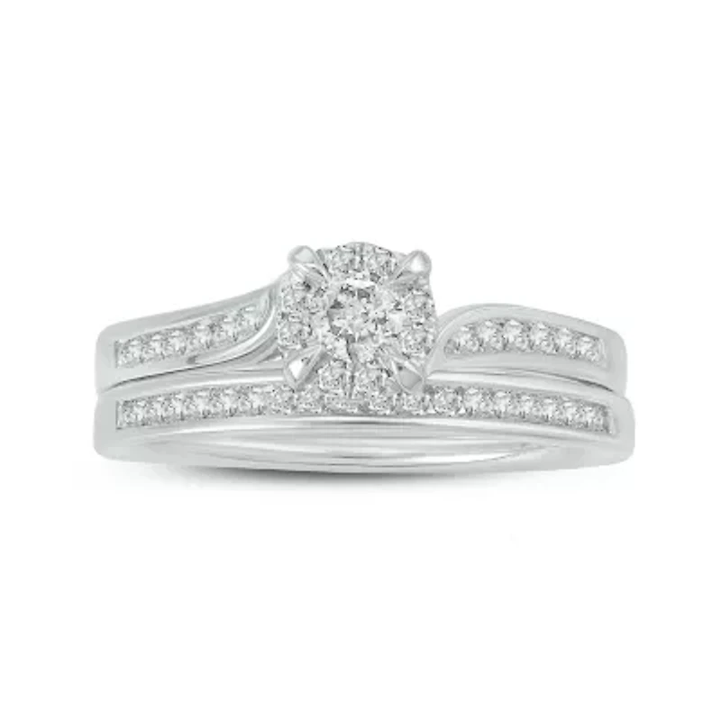 1/2 ct. t.w. Diamond Bridal Ring 10K White Gold