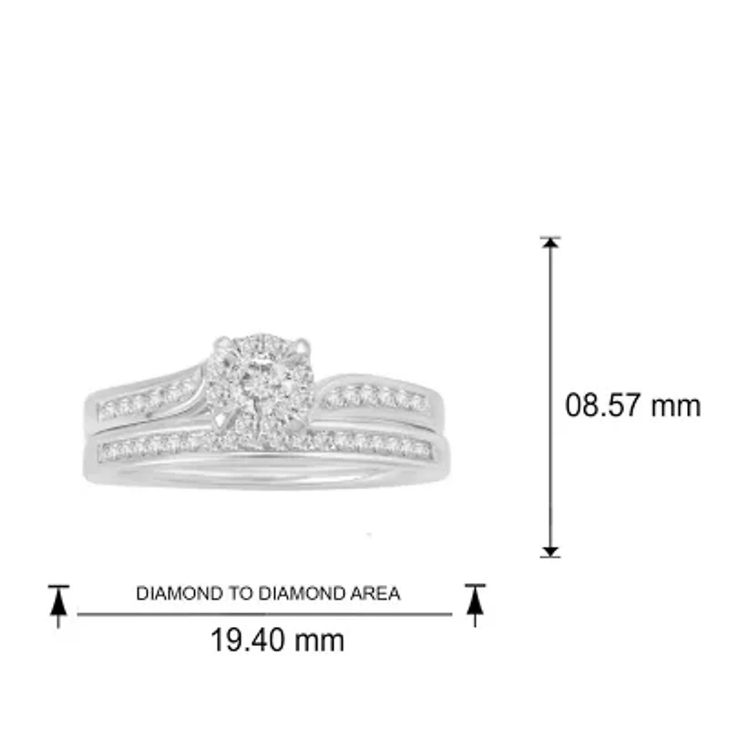 1/2 ct. t.w. Diamond Bridal Ring 10K White Gold