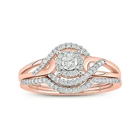 1/3 ct. t.w. Diamond Bridal Ring 10K Rose Gold
