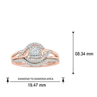 1/3 ct. t.w. Diamond Bridal Ring 10K Rose Gold