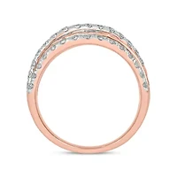 2.0 ct.t.w White Diamond Criss Cross Ring 14K Gold
