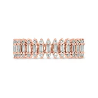 1/2 ct.t.w White Diamond Gorgeous Studded Anniversary Band 14K Gold