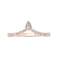 1/4 ct.t.w White Diamond Chevron Anniversary Ring  14K Gold