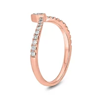 1/4 ct.t.w White Diamond Chevron Anniversary Ring  14K Gold