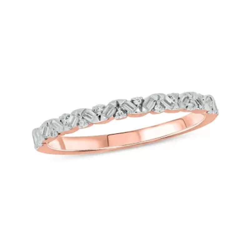 1/5 ct.t.w White Diamond Studded Anniversary Ring 14K Gold