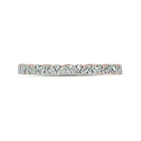 1/5 ct.t.w White Diamond Studded Anniversary Ring  14K Gold