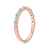 1/5 ct.t.w White Diamond Studded Anniversary Ring  14K Gold
