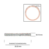 1/5 ct.t.w White Diamond Studded Anniversary Ring  14K Gold