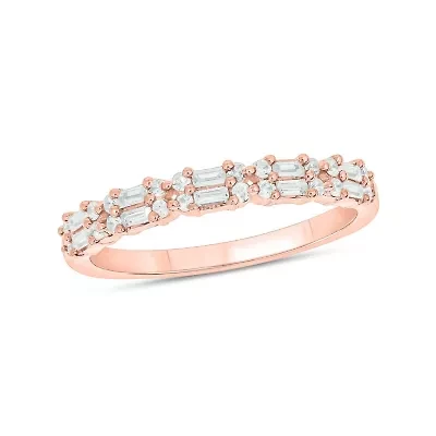 1/3 ct.t.w White Diamond Studded Anniversary Band 10K Gold