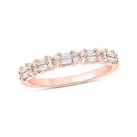1/3 ct.t.w White Diamond Studded Anniversary Band 10K Gold