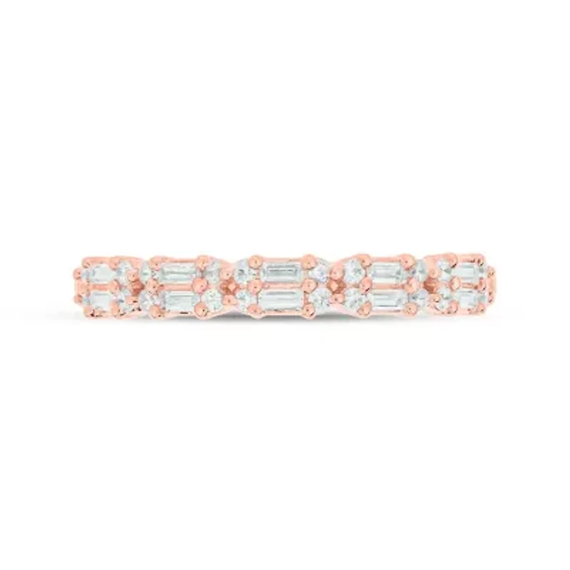 1/3 ct.t.w White Diamond Studded Anniversary Band 10K Gold