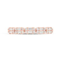 1/3 ct.t.w White Diamond Studded Anniversary Band 10K Gold