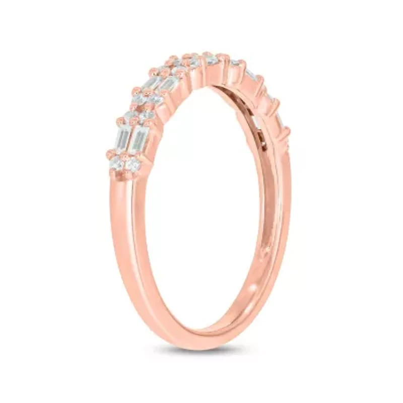 1/3 ct.t.w White Diamond Studded Anniversary Band 10K Gold