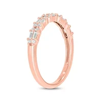1/3 ct.t.w White Diamond Studded Anniversary Band 10K Gold