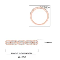 1/3 ct.t.w White Diamond Studded Anniversary Band 10K Gold
