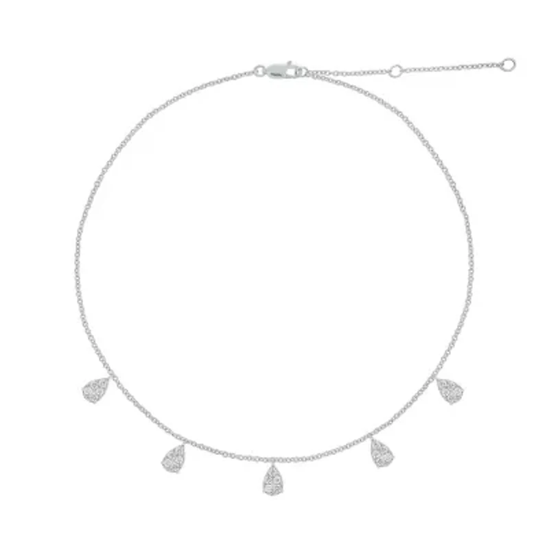 1.0 ct. t.w Natrual White Diamond Adjustable Necklace For Women's 14K Gold