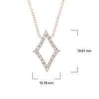 1 ct. t.w Diamond Rhombus Shape Pendant Necklace For Women's 14K gold